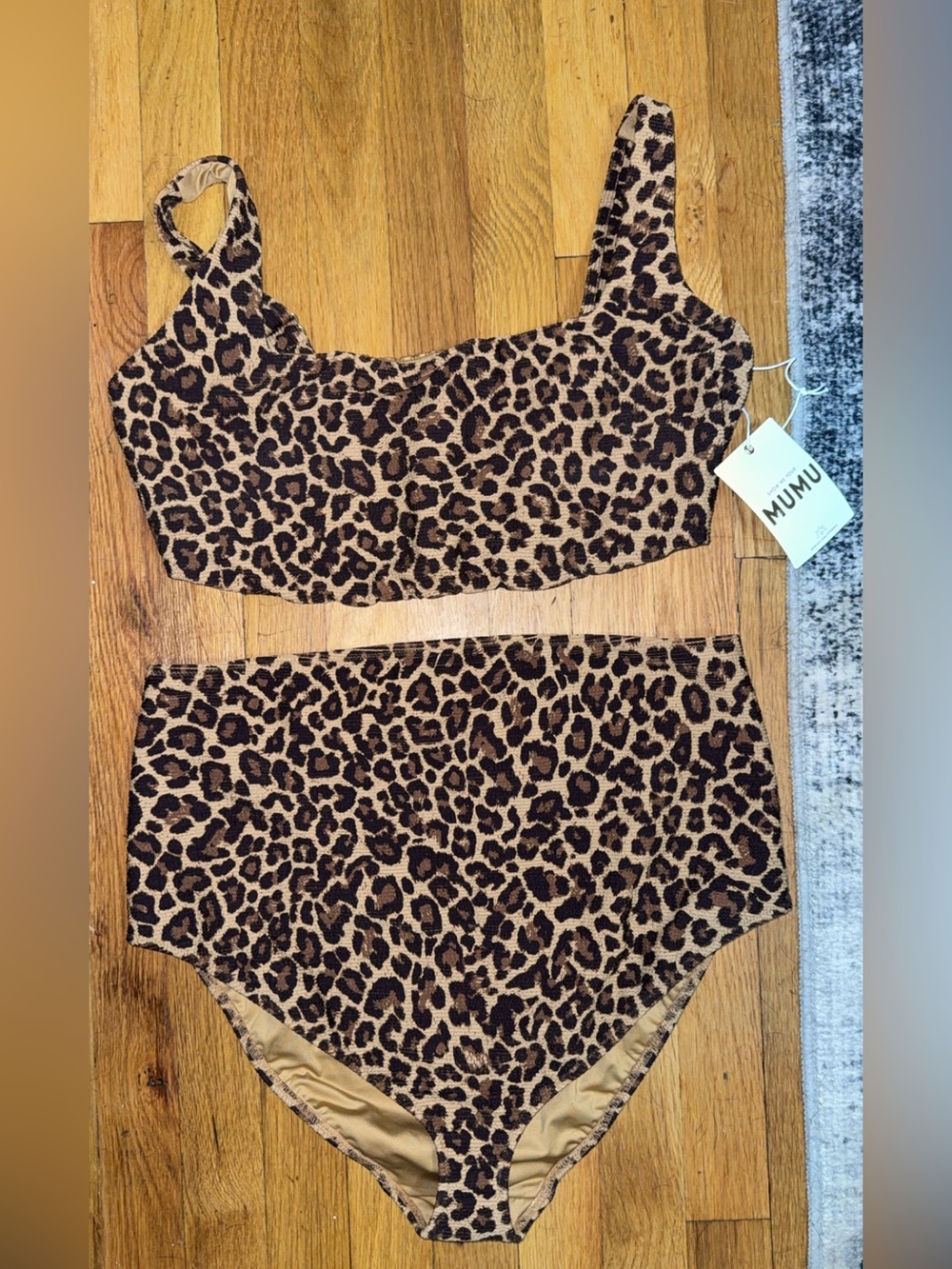 Show Me Your MuMu Leopard Print High-Waist Bikini Set